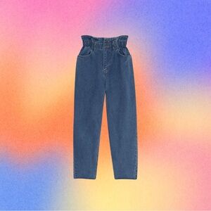 OAK AND FORT - PAPERBAG JEANS IN BLUE